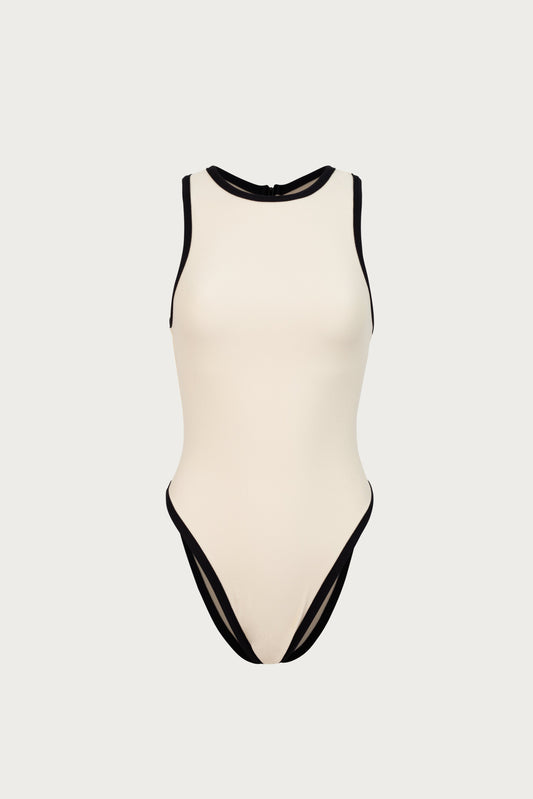 Flaw One Piece (Cream/Black)