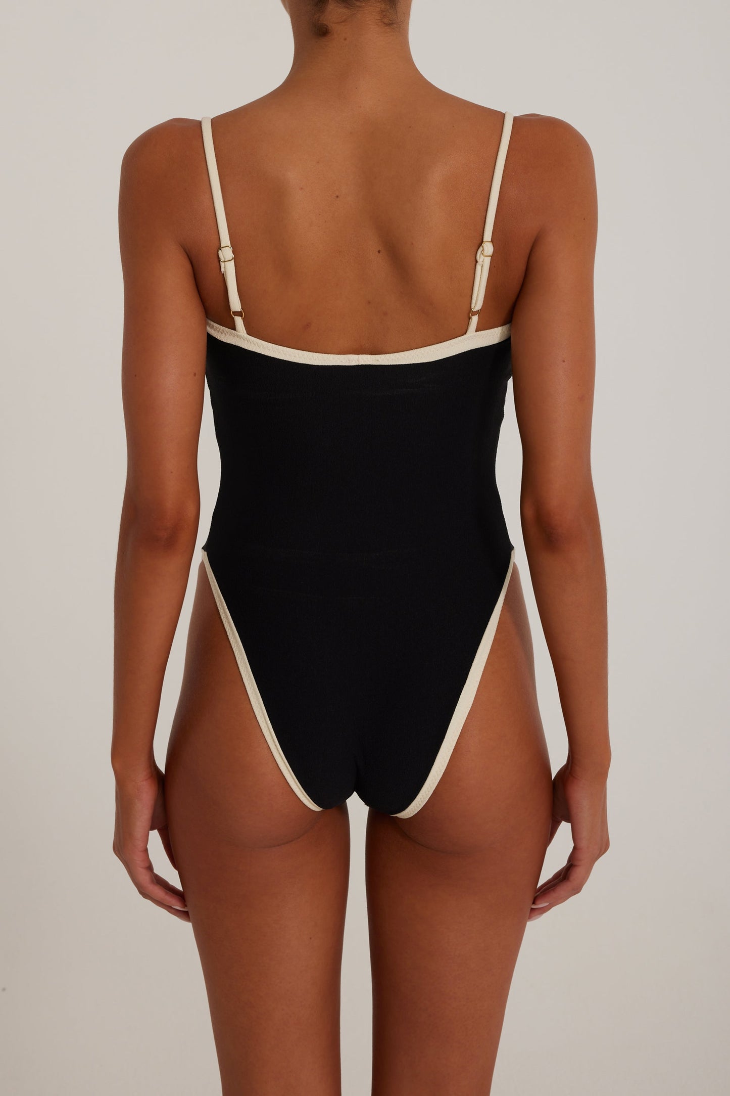 Colorblock One Piece (Black/Cream)