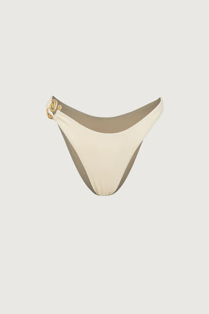 Spiral Bandeau And Bottom (Cream)