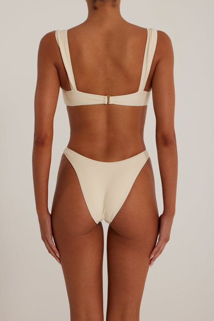 Spiral Bandeau And Bottom (Cream)